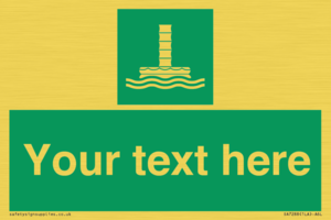 Custom sign safe condition Evacuation chute 